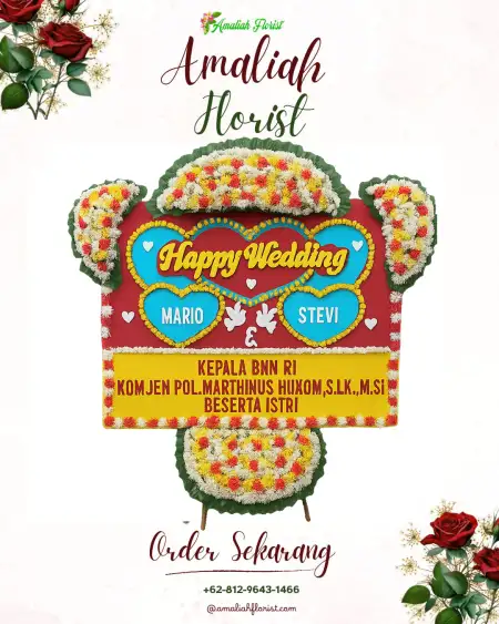 Papan Bunga Pernikahan Margacinta
